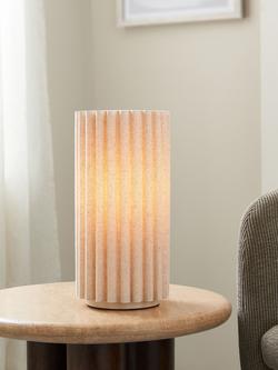 John Lewis Modern Scallop Table Lamp, Marshmallow - view 2, Marshmallow
