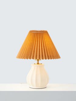 John Lewis Notton Ceramic Bedside Table Lamp, White, White