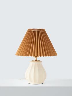 John Lewis Notton Ceramic Bedside Table Lamp, White - view 2, White