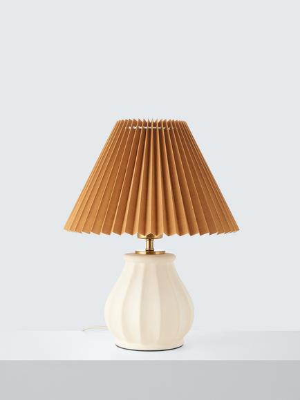 John Lewis Notton Ceramic Bedside Table Lamp, White - view 2, White