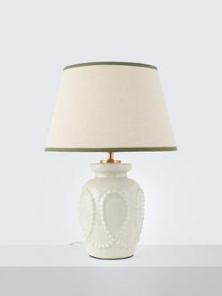 John Lewis Pearl Ceramic Table Lamp, Marshmallow - view 2, Marshmallow