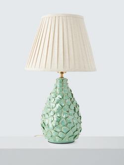 John Lewis Yesenia Ceramic Table Lamp, Green - view 2, Green