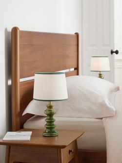 John Lewis Pagoda Ceramic Table Lamp, Set of 2 - view 2, Green