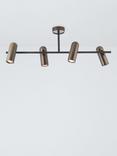 John Lewis Cooper 4 Spotlight Ceiling Bar, Dark Bronze
