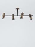 John Lewis Cooper 4 Spotlight Ceiling Bar, Dark Bronze