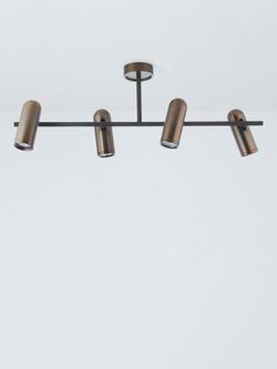 John Lewis Cooper 4 Spotlight Ceiling Bar, Dark Bronze - view 2, Dark Bronze