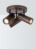 John Lewis Cooper 3 Spotlight Semi Flush Ceiling Light, Dark Bronze