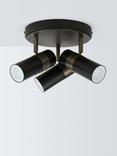 John Lewis Obi 3 Circular Spotlight Ceiling Plate, Matt Black