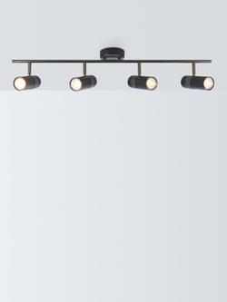 John Lewis Obi 4 Spotlight Ceiling Bar, Matt Black