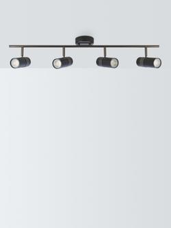John Lewis Obi 4 Spotlight Ceiling Bar - view 2, Matt Black