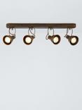 John Lewis Stirrup 4 Spotlight Ceiling Bar, Warm Brass