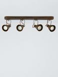 John Lewis Stirrup 4 Spotlight Ceiling Bar, Warm Brass