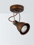John Lewis Stirrup Single Ceiling Spotlight, Warm Brass