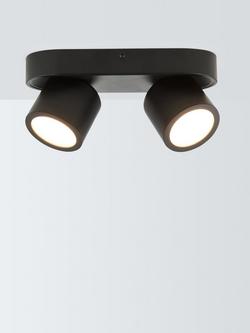 John Lewis Wilson 2 Spotlight Ceiling Bar, Black