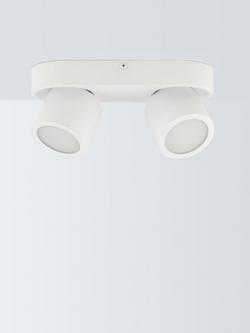 John Lewis Wilson 2 Spotlight Ceiling Bar - view 2, White