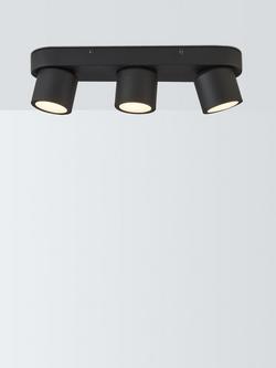 John Lewis Wilson 3 Spotlight Ceiling Bar, Black