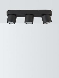 John Lewis Wilson 3 Spotlight Ceiling Bar - view 2, Black