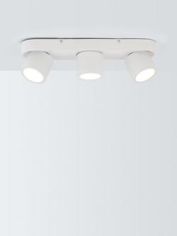 John Lewis Wilson 3 Spotlight Ceiling Bar, White