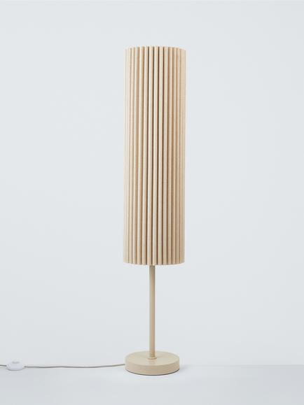 John Lewis Modern Scallop Floor Lamp, Marshmallow - view 2, Marshmallow