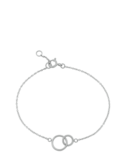 Auree Kelso Interlinking Rings Chain Bracelet, Silver, Silver