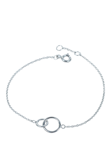 Auree Kelso Interlinking Rings Chain Bracelet, Silver - view 2, Silver