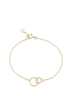 Auree Kelso Interlinking Circles Chain Bracelet, Gold, Gold