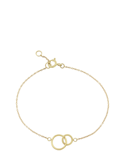 Auree Kelso Interlinking Circles Chain Bracelet, Gold, Gold