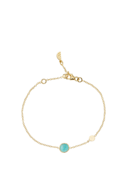 Auree Salina Amazonite and Disc Chain Bracelet, Green/Gold