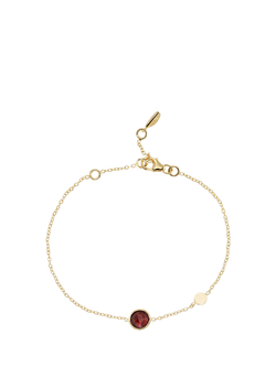 Auree Salina Garnet and Disc Chain Bracelet, Red/Gold
