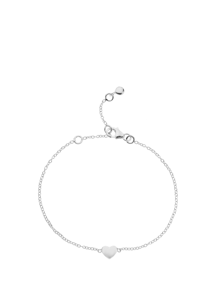 Auree Verona Full Heart Chain Bracelet, Silver