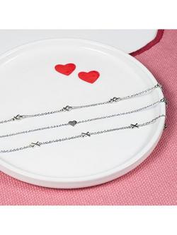 Auree Verona Full Heart Chain Bracelet - view 2, Silver