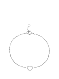 Auree Verona Love Heart Chain Bracelet, Silver