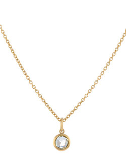 Auree Bilbao Birthstone Pendant Necklace, August/Green Amethyst