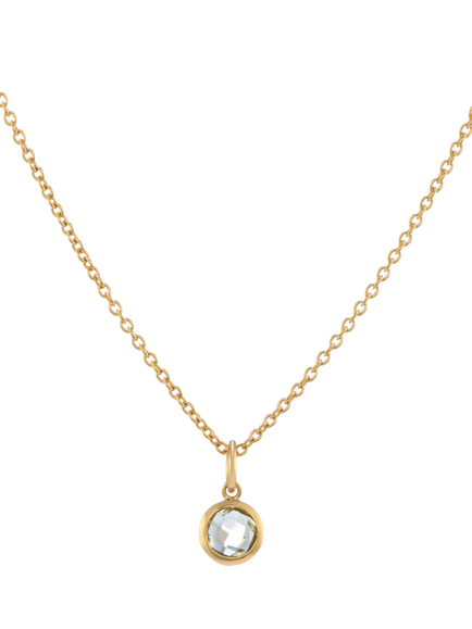 Auree Bilbao Birthstone Pendant Necklace, August/Green Amethyst