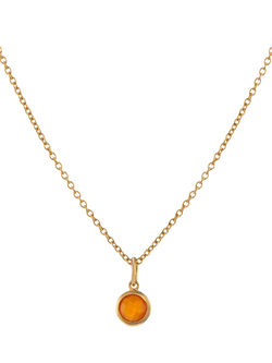 Auree Bilbao Birthstone Pendant Necklace, July/Carnelian