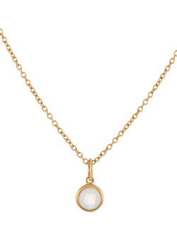 Auree Bilbao Birthstone Pendant Necklace, June/Moonstone