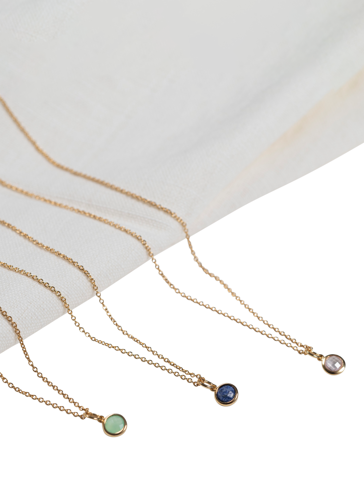 Product image 2 of 4, which shows Auree Bilbao Birthstone Pendant Necklace, June/Moonstone