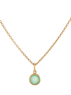 Auree Bilbao Birthstone Pendant Necklace, May/Chrysoprase