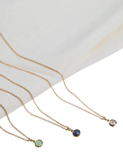 Auree Bilbao Birthstone Pendant Necklace - view 2, May/Chrysoprase