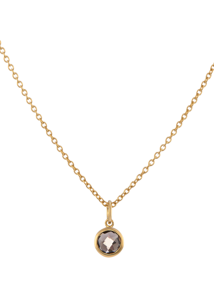 Auree Bilbao Birthstone Pendant Necklace, November/Smoky Quartz