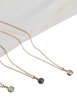 Auree Bilbao Birthstone Pendant Necklace - view 2, September/Lapis Lazuli