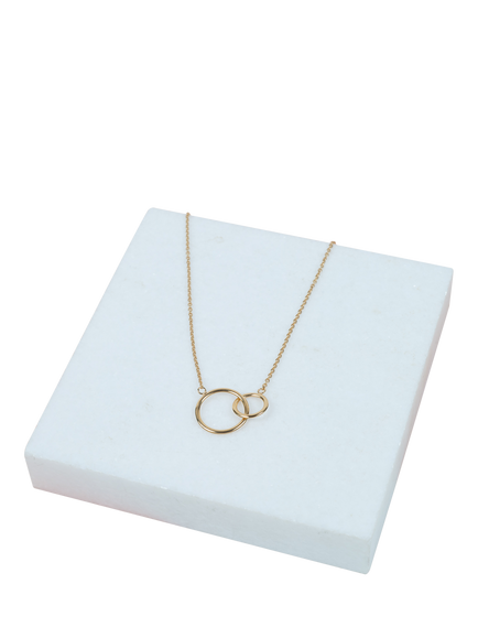 Auree Kelso Interlinking Rings Chain Necklace - view 2, Gold