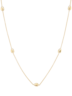 Auree Moka Shell Chain Necklace, Gold, Gold