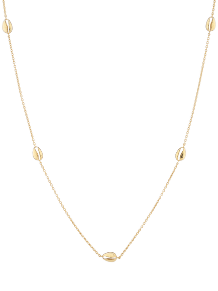 Auree Moka Shell Chain Necklace, Gold, Gold