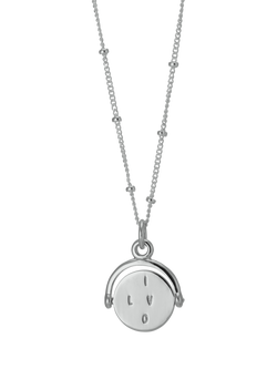 Auree Seychelles Spin I Love You Pendant Necklace, Silver
