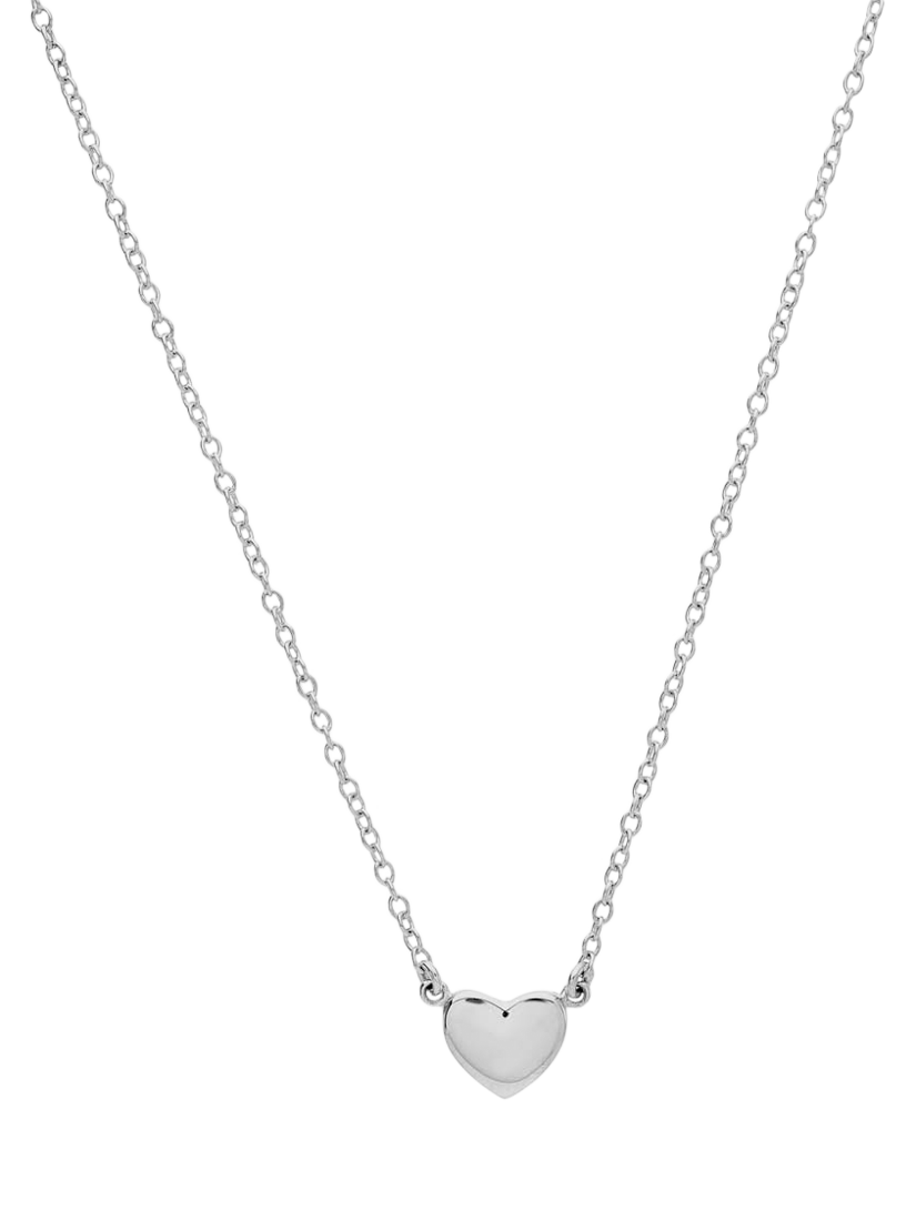 Product image 1 of 4, which shows Auree Verona Full Heart Pendant Necklace, Silver