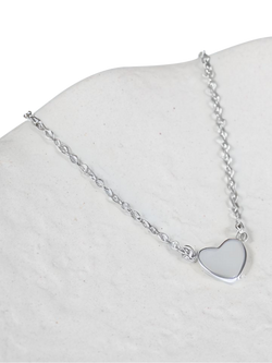 Auree Verona Full Heart Pendant Necklace - view 2, Silver