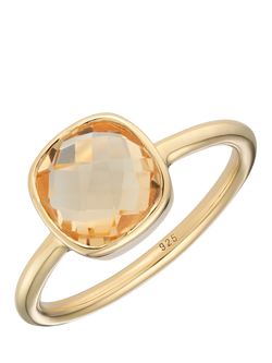 Auree Mondello Golden Citrine Cocktail Ring, Gold/Yellow, Gold/Yellow