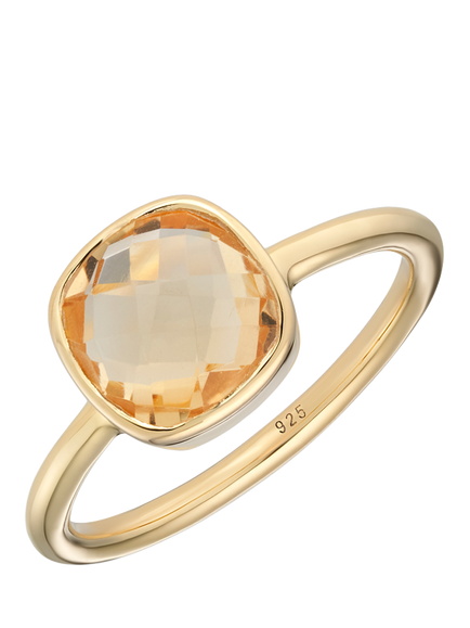 Auree Mondello Golden Citrine Cocktail Ring, Gold/Yellow, Gold/Yellow