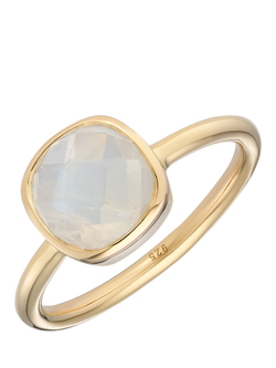 Auree Mondello Cushion Cocktail Ring, Gold/White